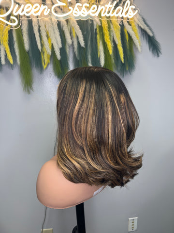 Highlighted human hair unit