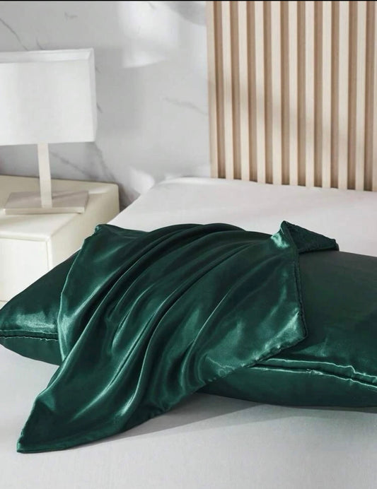 Green Silk Pillow case